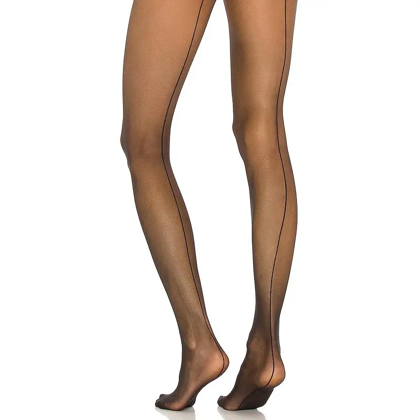 Wolford Individual 10 Back Seam Tights in Black