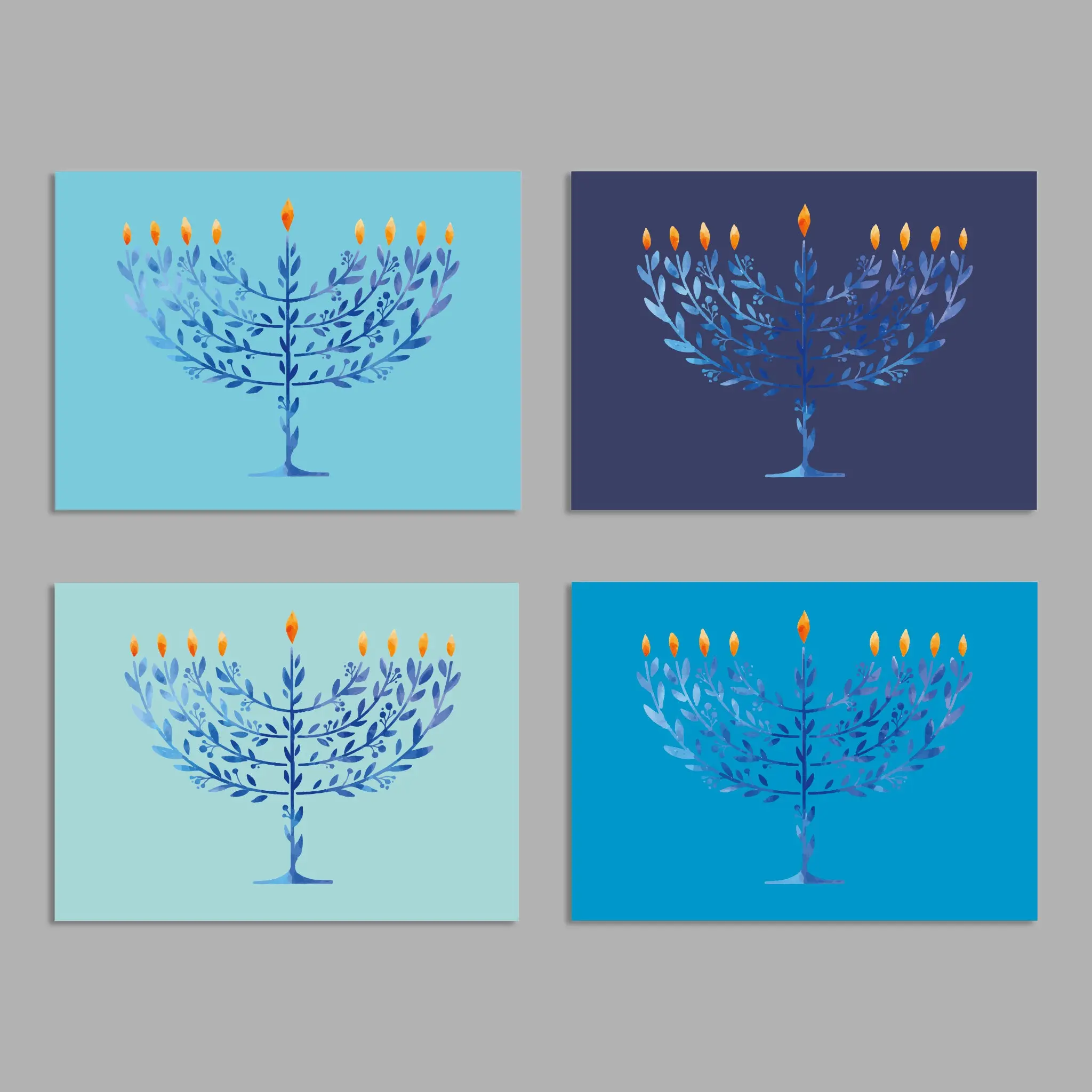 Hanukkah Greeting Cards, Set of 24