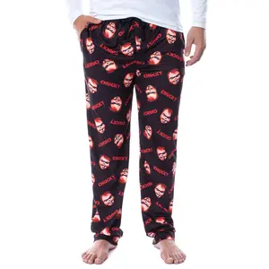 Chucky Mens' Face and Logo Toss Print Pajama Lounge Pants Sleepwear Spandex Stylish