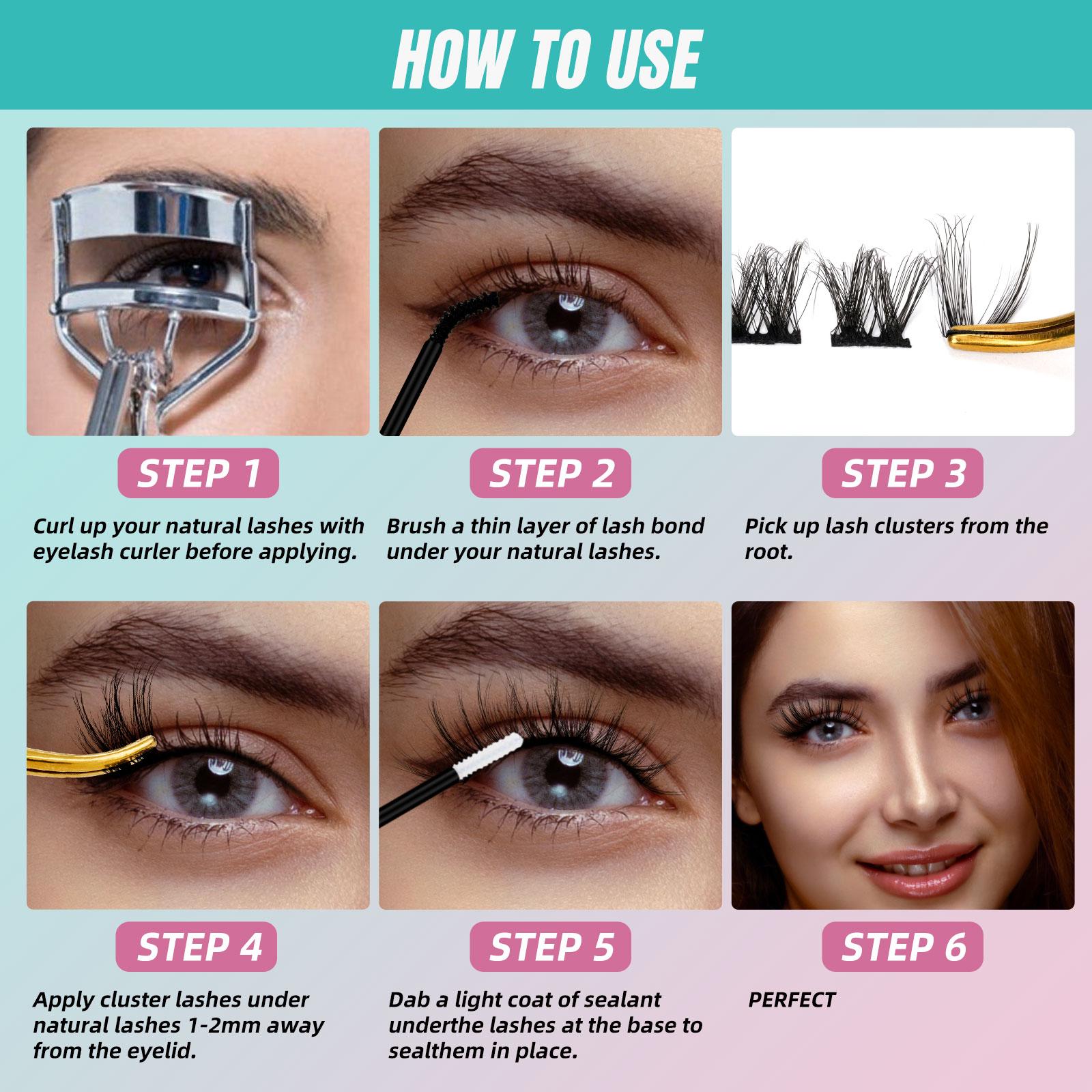 AMZGIRL LASH 84PCS Diy Lash Extension Kit Prism Eyelashes Makeup Cosmetic