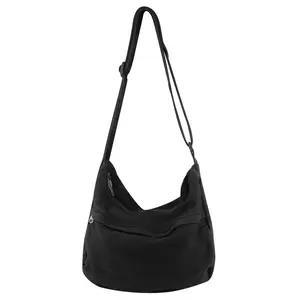 Canvas Casual Messenger Bag Hobo Crossbody Bag Canvas Shouder Tote Handbag for Women and Men