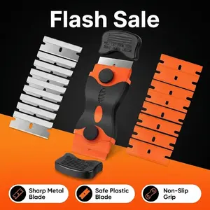 Transform Your Cleaning Routine with Our Easy-to-Use Scraper Tool Set! No Tools Needed for Blade Replacement & Designed for Safe Storage - Perfect for DIY Enthusiasts