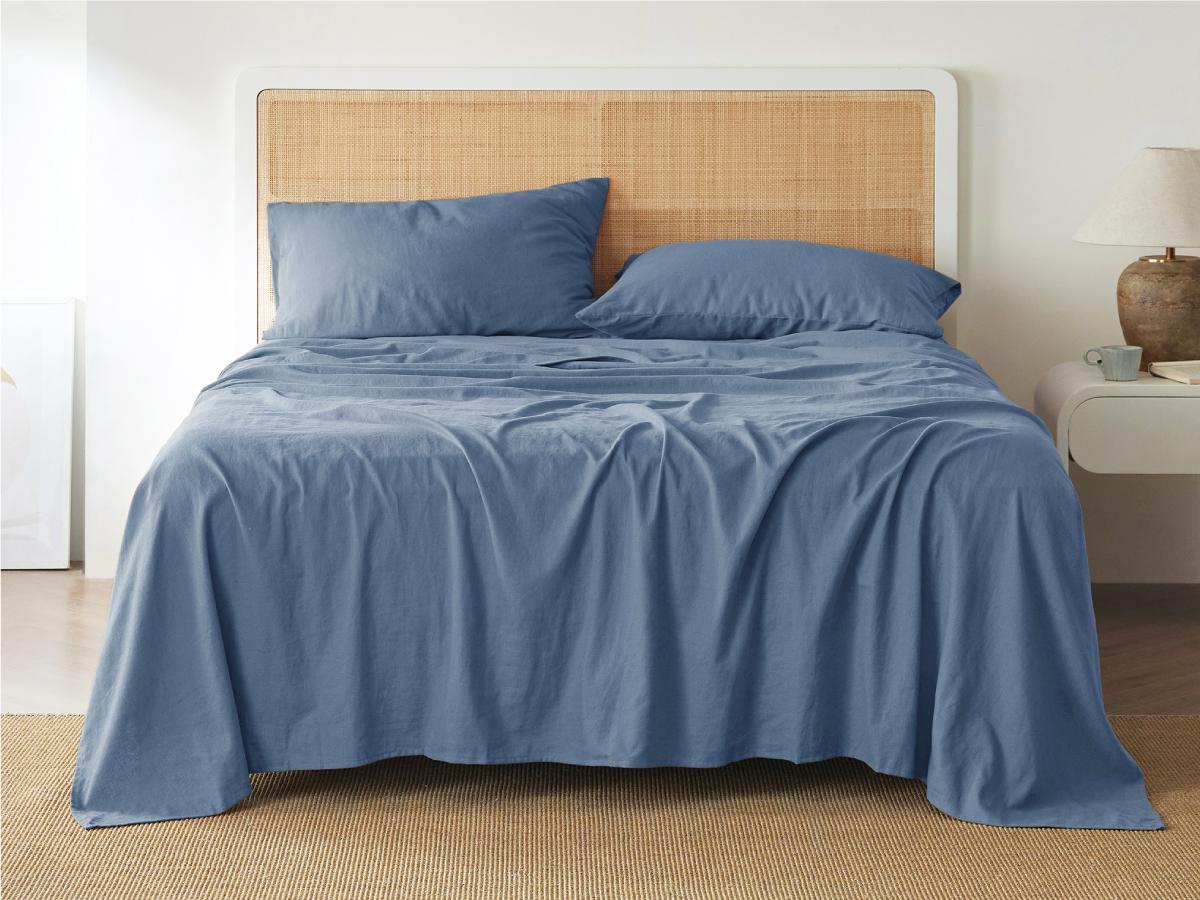 Bedsure Linen Sheets- Bed Blend from Linen Cotton, Breathable Cotton Bedsheets, 4 Pieces , Gifts for All Season Bedsure Linen Sheets- Bed Blend from Linen Cotton, Breathable Cotton Bedsheets, 4 Pieces , Gifts for All Season