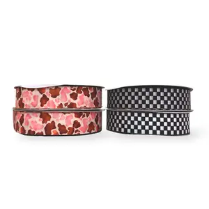 7/8” Pattern Printed Ribbon Roll – 25 yards of beautiful, high-quality ribbon perfect for bows, crafts, and all your creative projects