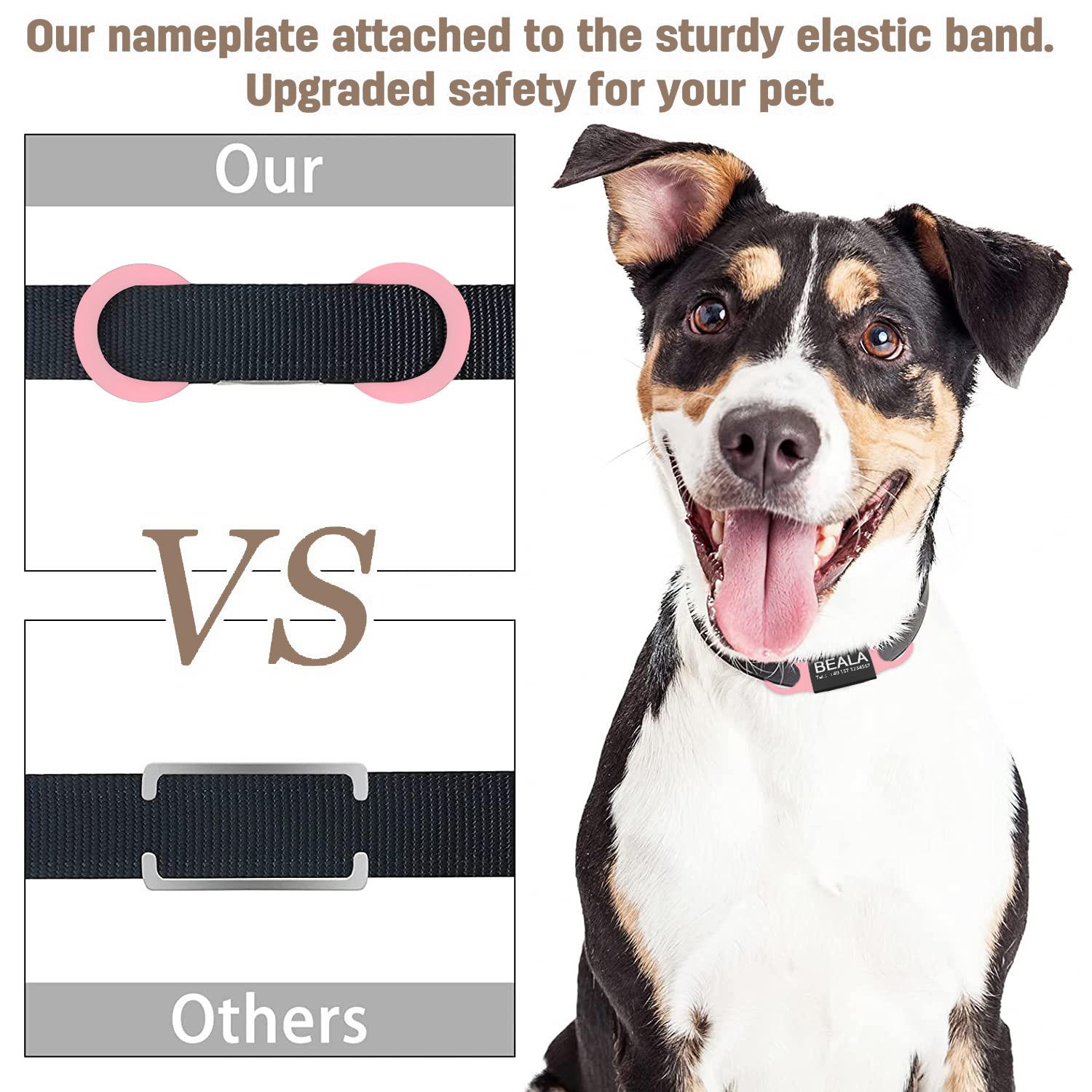 LIVEKEY Personalized Bone-Shaped Two-Paw Single-Sided Dog Tags Engraved Dog Name Tags Cat ID Tags Customizable with Pet Name and Contact Information Leash Harness LIVEKEY Personalized Bone-Shaped Two-Paw Single-Sided Dog Tags Engraved Dog Name Tags Cat ID Tags Customizable with Pet Name and Contact Information Leash Harness