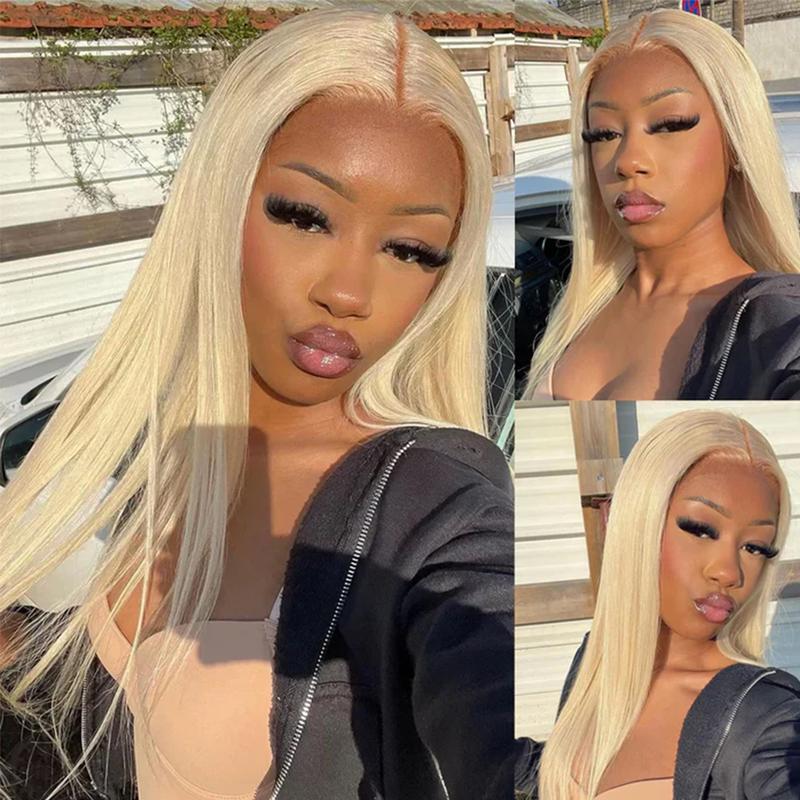 MORE FACE Straight 613 Blonde Hair Wear Go Glueless Wig 4x6 HD Lace Wig Human Hair Preplucked With Natural Hairline