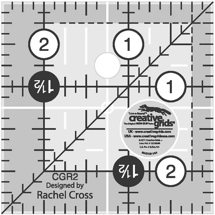Creative Grids 2.5" Square Ruler CGR2