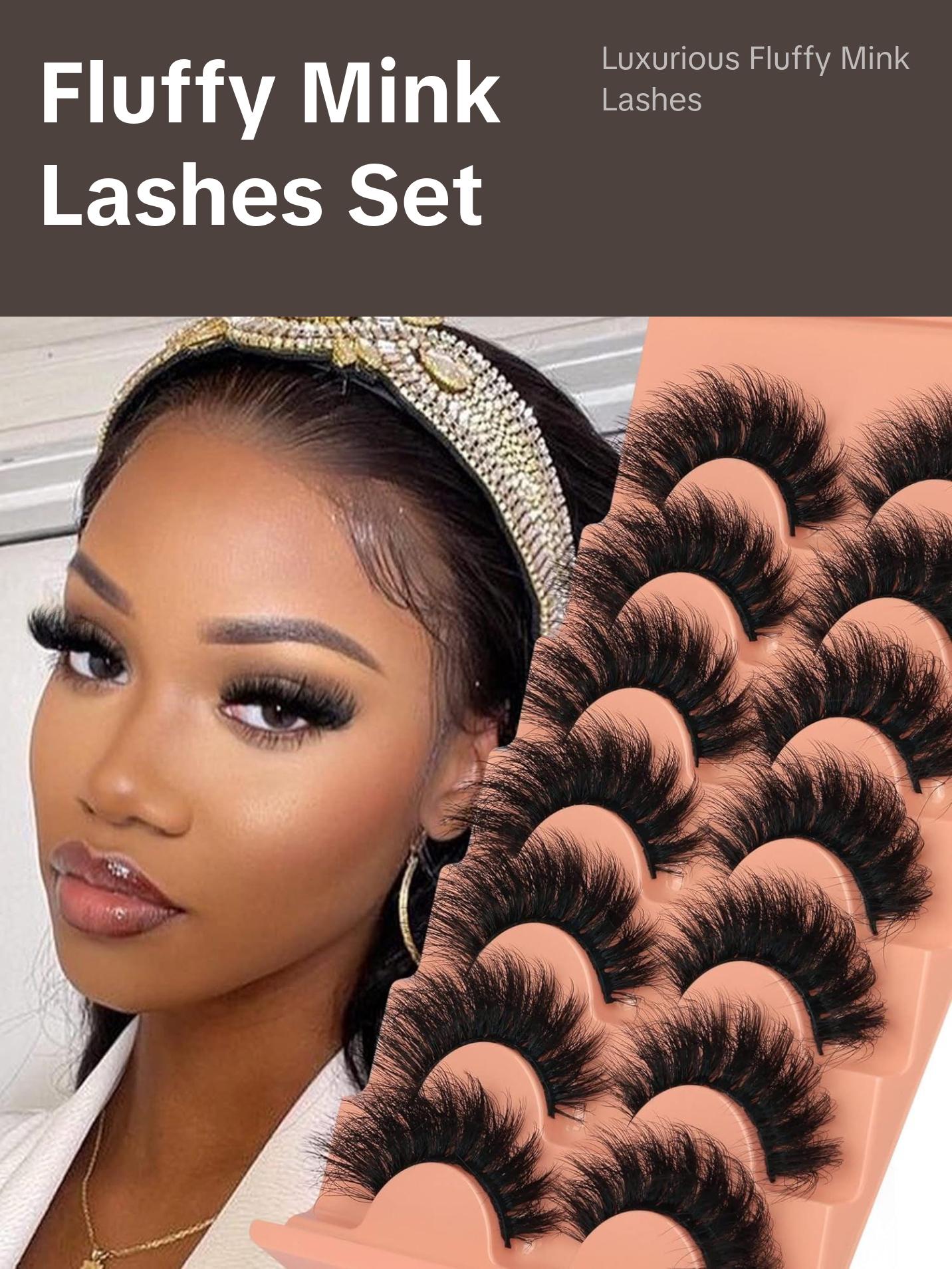 Mink Lashes Fluffy False Eyelashes 7 pairs