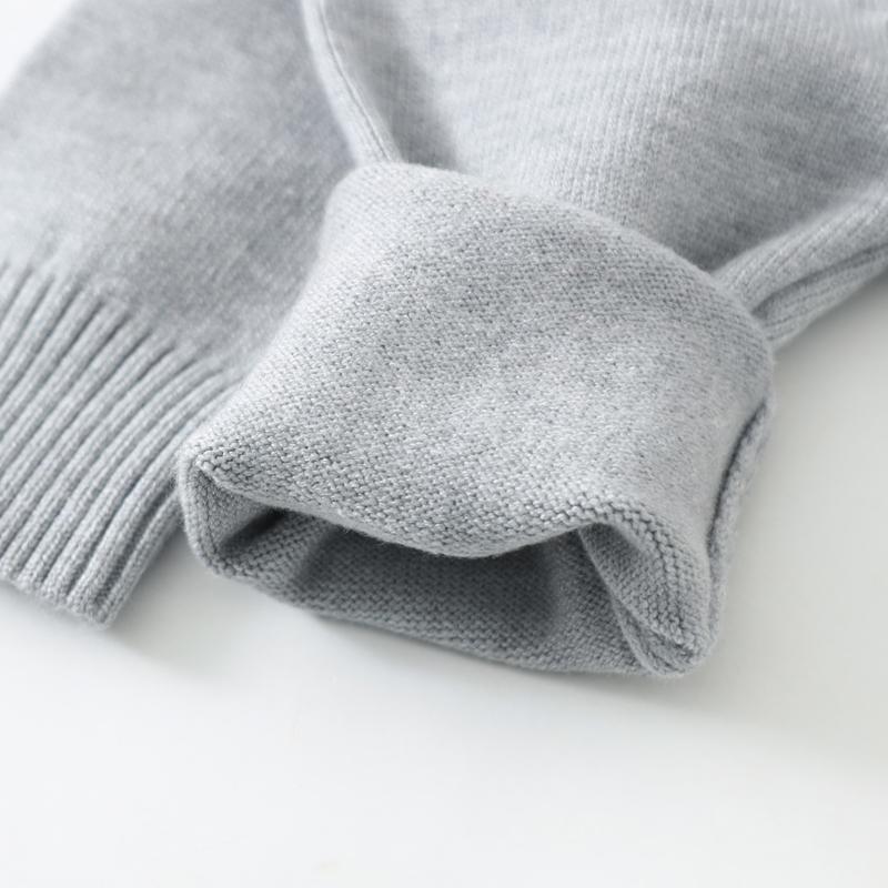 Three piece set of warm knitted sweaters for autumn and winter children, college style round neck diamond pattern children's clothing