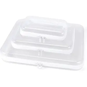 6 Pcs Clear Zipper Pouches – Hard Plastic Travel Makeup, Pencil & Snack Organizer (Clear, 3 Sizes)