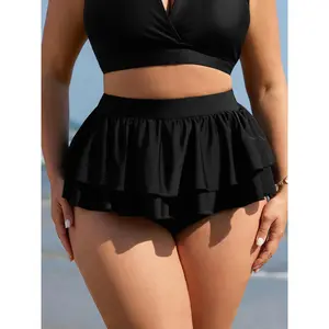 【Summer Turn-Up】【Tammy Control】BlOOMCHIC Plus Size Ruffled Layered Swim Bottoms [M-6X] 2026 Summer Pick for Mother's Day