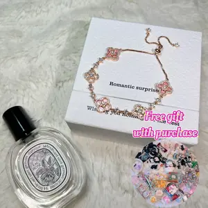 Pink Clover Bracelet - Rose Gold Plated with Cubic Zirconia Elegant Dainty Jewelry for Everyday Wear Perfect Gift Choice