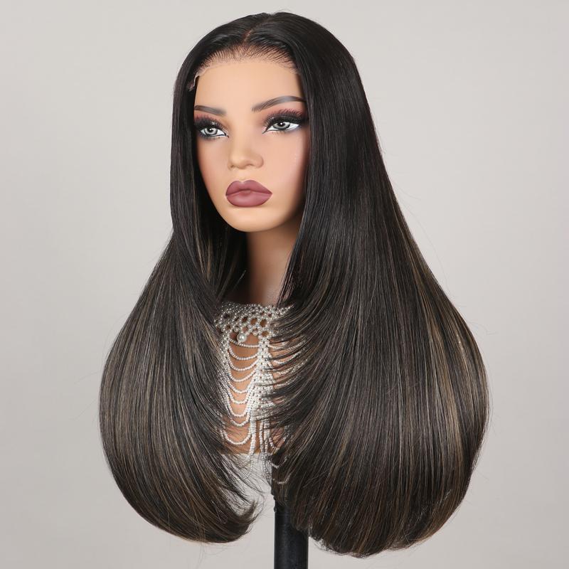 【Blend】TESLAL Wear It Go Glueless Wig Pre Cut HD Lace 6X6X1 Lace Wig 180% Density Straight Hair Pre-Plucked Wig Adjustable Straps Soft And Affordable
