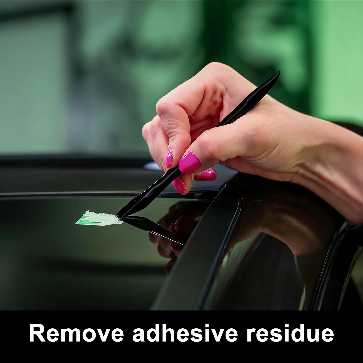 6 PCS Car Detailing Pick Set, Automotive Crevice Cleaning Tool Set, Carbon Fiber Plastic Scraper Tool Non-scratch, Interior and Exterior Use, Black