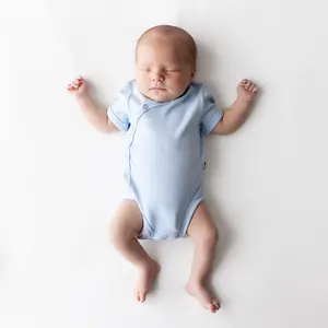 Pointelle Kimono Bodysuit in Breeze