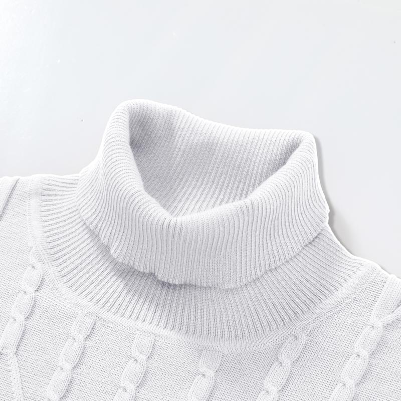 New Autumn/Winter Simple Elegant Versatile Thickened Thermal Lined Turtleneck Pullover Sweater For men,solid turtleneck sweater