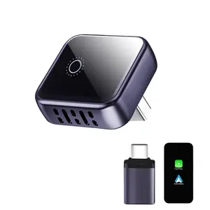 Wireless CarPlay & Android Auto Adapter, 2-in-1 Plug & Play CarPlay Convert Wired to Wireless with USB & Type-C, Low Latency, Bluetooth Car Play Adapter with iPhone & Android