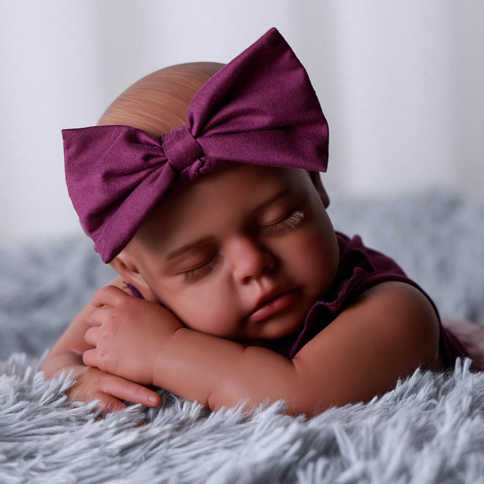 BABESIDE Lifelike Reborn Baby Dolls Black Girl Callie - 20 - Inch Soft Body Realistic Newborn Baby Doll Poseable Limbs Real Life Baby Dolls with Clothes and Toy Gift for Kids Age 3+ Rebornbabydoll