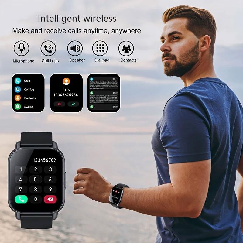 【Valentine's Day gifts for 2026】Smart watch, wireless talking/dialing, multi-sport mode, call reminder and rejection, SMS reminder, message reminder, various APP reminders, multi-function display, HD screen,Suitable for both men and women.