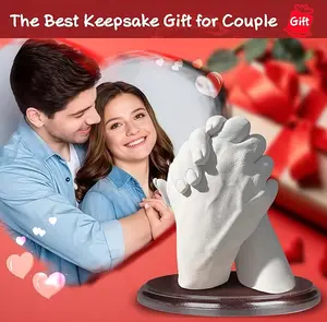 Hands Casting Kit, DIY Plaster Statue Molding Kit & Hand Casting Kits for 2 Adult, Wedding, Friends, Anniversary, Hand Hold Casting Kit for Holiday Activities and Perfect for Couple Gift Ideas