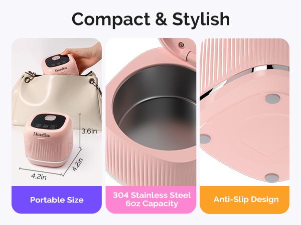 MelodySusie Ultrasonic Cleaner with Sterilization, 2-in-1 Machine for Manicure, Home & Salon, Incompatible with Acetone