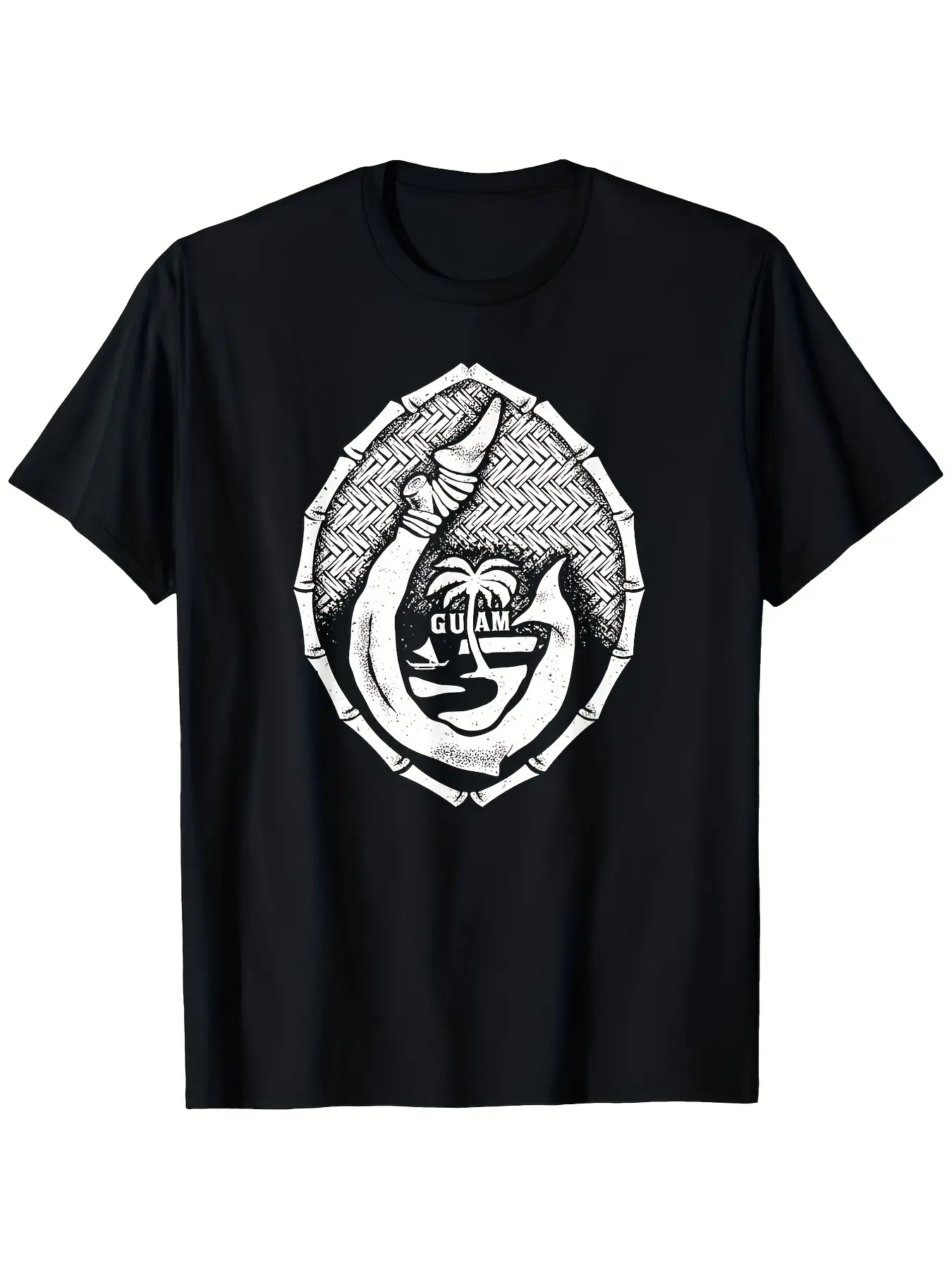 Vintage Tribal Guam Seal 671 Guam TShirt Unisex Ca unisex soft cotton short sleeve t shirt, vintage graphic casual tee for men women teens, perfect birthday holiday gift for camping travel gym daily street  wear