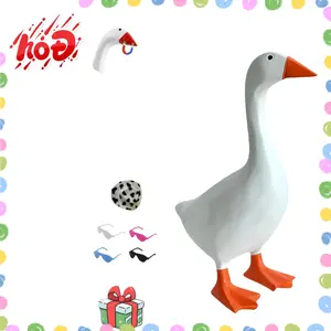 7-inch Desktop Goose Funny Valentines Day Gifts for Him Her, Desk Goose Statue Cute Things for Indoor Decor, Porch Goose Key Holder Kawaii Room Decor, Desk Figurines Duck Statue Funny House Warming Gifts