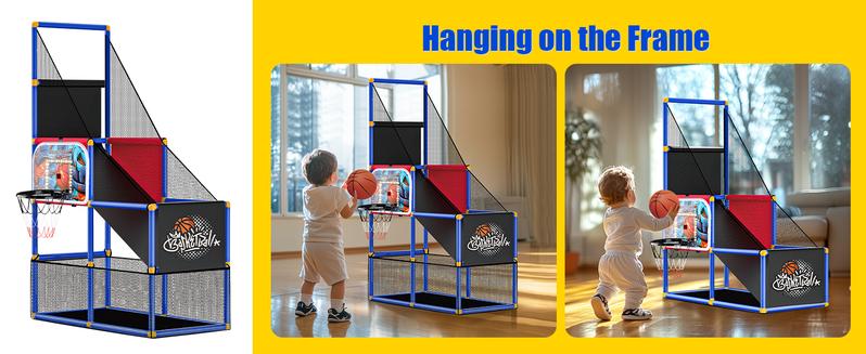 CuLiDing Kids Arcade Basketball Hoop with 4 Balls,Indoor Outdoor Single Shot Game for Toddlers Carnival Sports Toys Gifts for Kids Boys Girls Ages 3-8 Ideal for Competition CuLiDing Kids Arcade Basketball Hoop with 4 Balls,Indoor Outdoor Single Shot Game for Toddlers Carnival Sports Toys Gifts for Kids Boys Girls Ages 3-8 Ideal for Competition