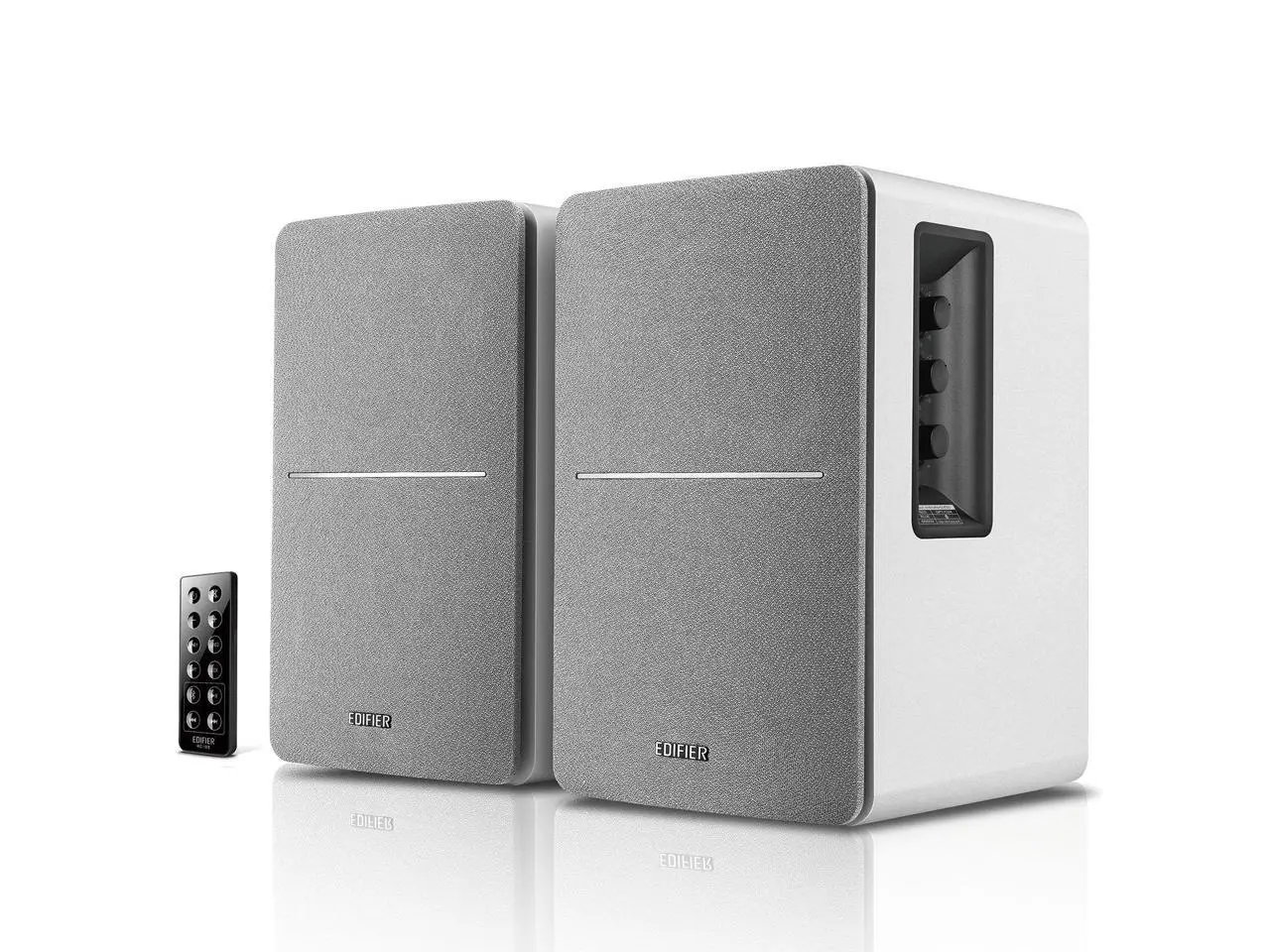 Edifier R1280DB Powered Bluetooth Bookshelf Speakers - Optical Input - Wireless Studio Monitors - 4 Inch Near Field Speaker - 42w RMS - White