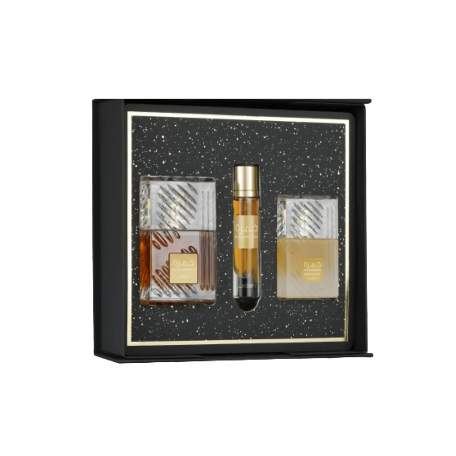 Lattafa Khamrah | 100ml Eau De Parfum, 12ml Travel Perfume & 50ml Hair Mist Fragrance Giftset