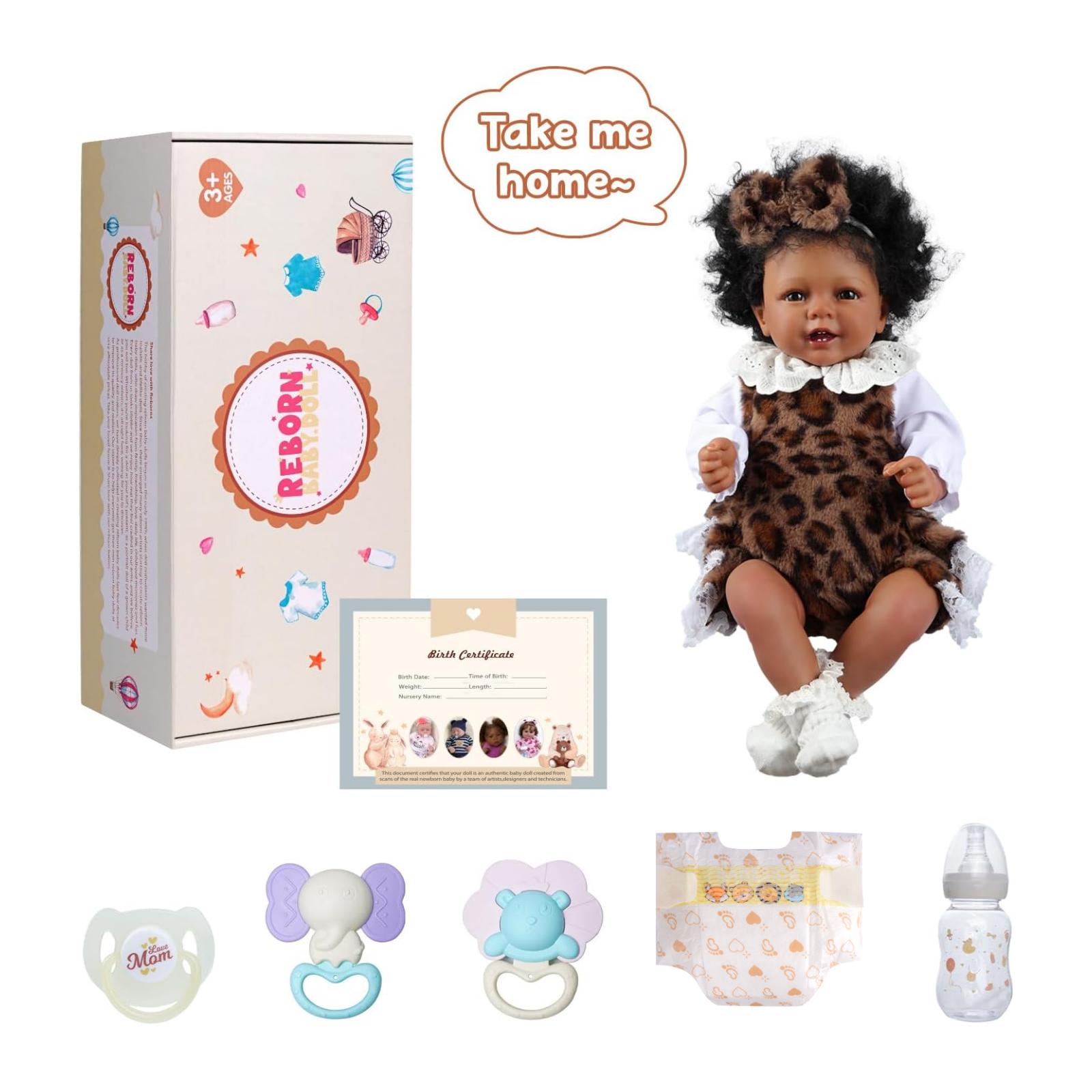 BABESIDE Lifelike Reborn Baby Dolls 20Inch Fabric Body Vinyl Limbs Real Life Baby Dolls with Toy Accessories for Kids Age 3+ Perfect for Mother's Day Valentine's Day Children's Day & Christmas Gifts