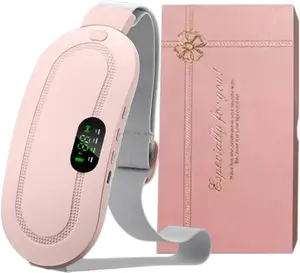 Portable Cordless Heating Pad Cramps: 3 Heating Levels 4 Massage Modes, 3S Fast Heating, Period Menstrual Electric Heating Pad for Back Pain Relief, Gifts for Women and Girls