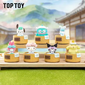 TOPTOY SR Rotating Hot Spring Series Blind Box Figures Cute Desktop Ornaments Collectible Dolls Creative Gift for Girls Kids Friends Birthday Holiday Party Home Decoration