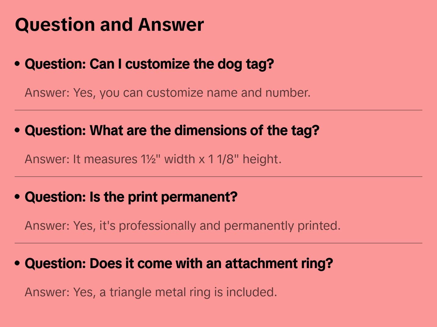 Boho Terrazzo Custom Dog Tags