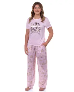 Wicked Women's Pajamas Glinda Upland Soft Short Sleeve Pajama Set For Adults