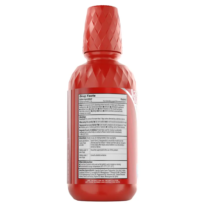GuruNanda Anti-Sore Oral Rinse with 1.5% Hydrogen Peroxide, Alcohol & Fluoride Free Therapeutic Mouthwash for Oral Irritation Relief, Winter Mint GuruNanda Anti-Sore Oral Rinse with 1.5% Hydrogen Peroxide, Alcohol & Fluoride Free Therapeutic Mouthwash for Oral Irritation Relief, Winter Mint