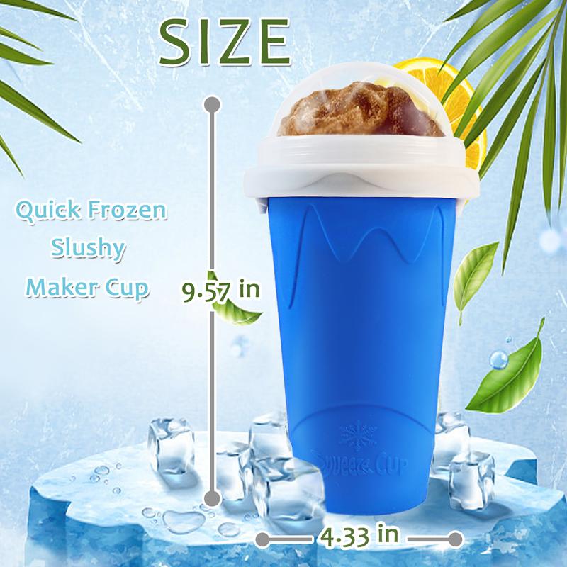 250ML Slushy Cup, Magic Quick Frozen Slushie Maker Cup Cooling Cup Squeeze Cup Slushie Maker, Homemade Milk Shake Ice Cream Maker Turn any Drinks into Slushie
