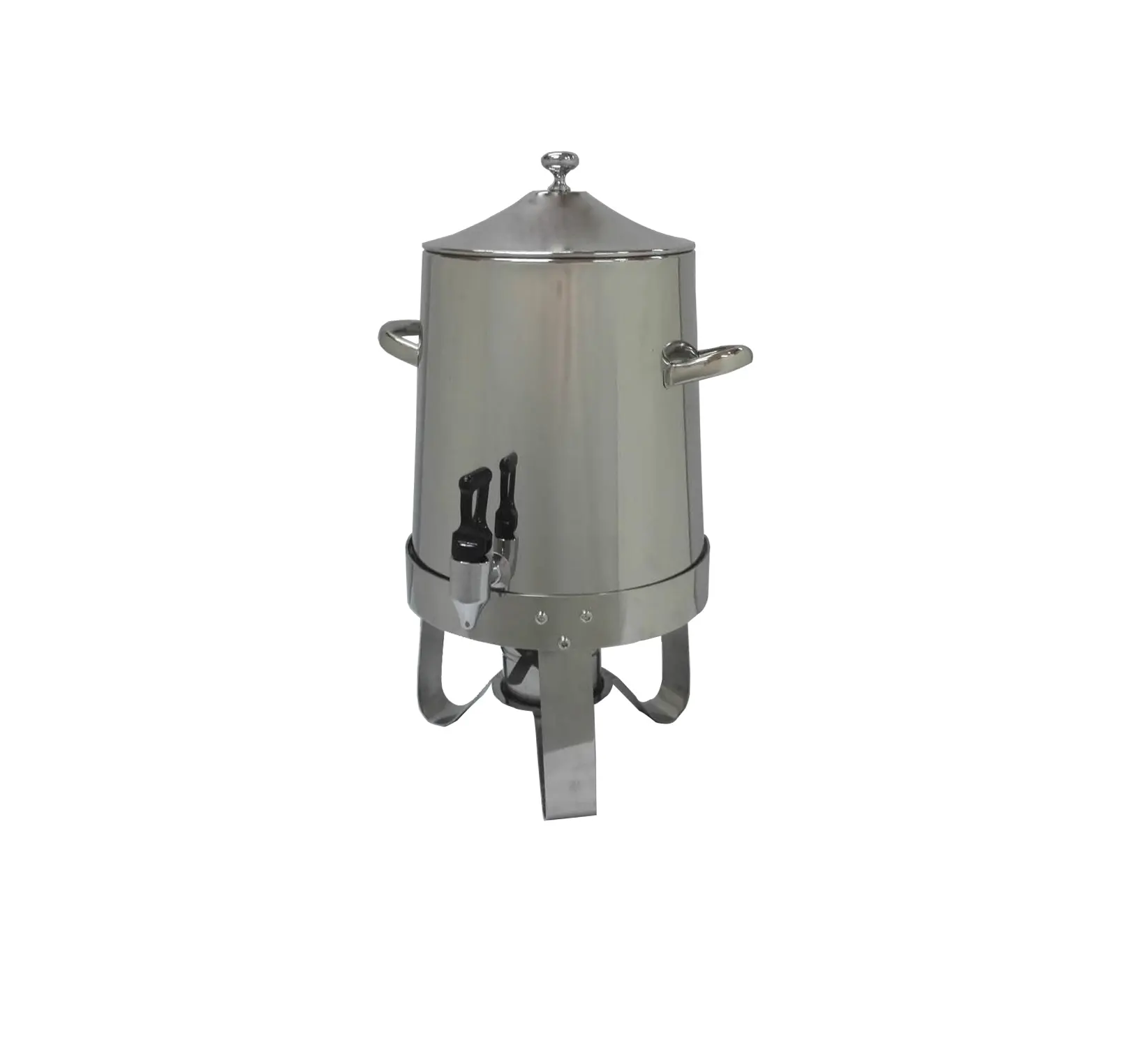 FixtureDisplays® 12X10X21" 10 Liters Hot Beverage Dispenser, Coffee Urn, Large Stainless Steel Cider Drink Dispenser with Mini Burner Stove to Keep Warm Container 13037NEW-NF