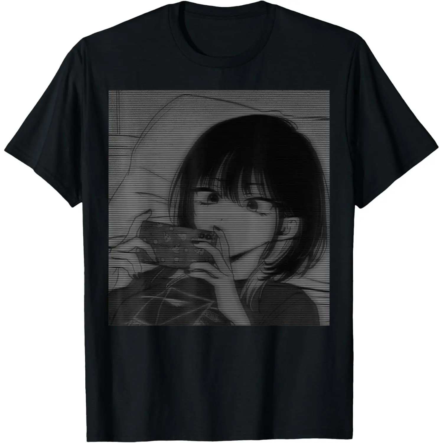 100%cotton Anime Vintage Aesthetic Girl T-Shirt T-Shirt