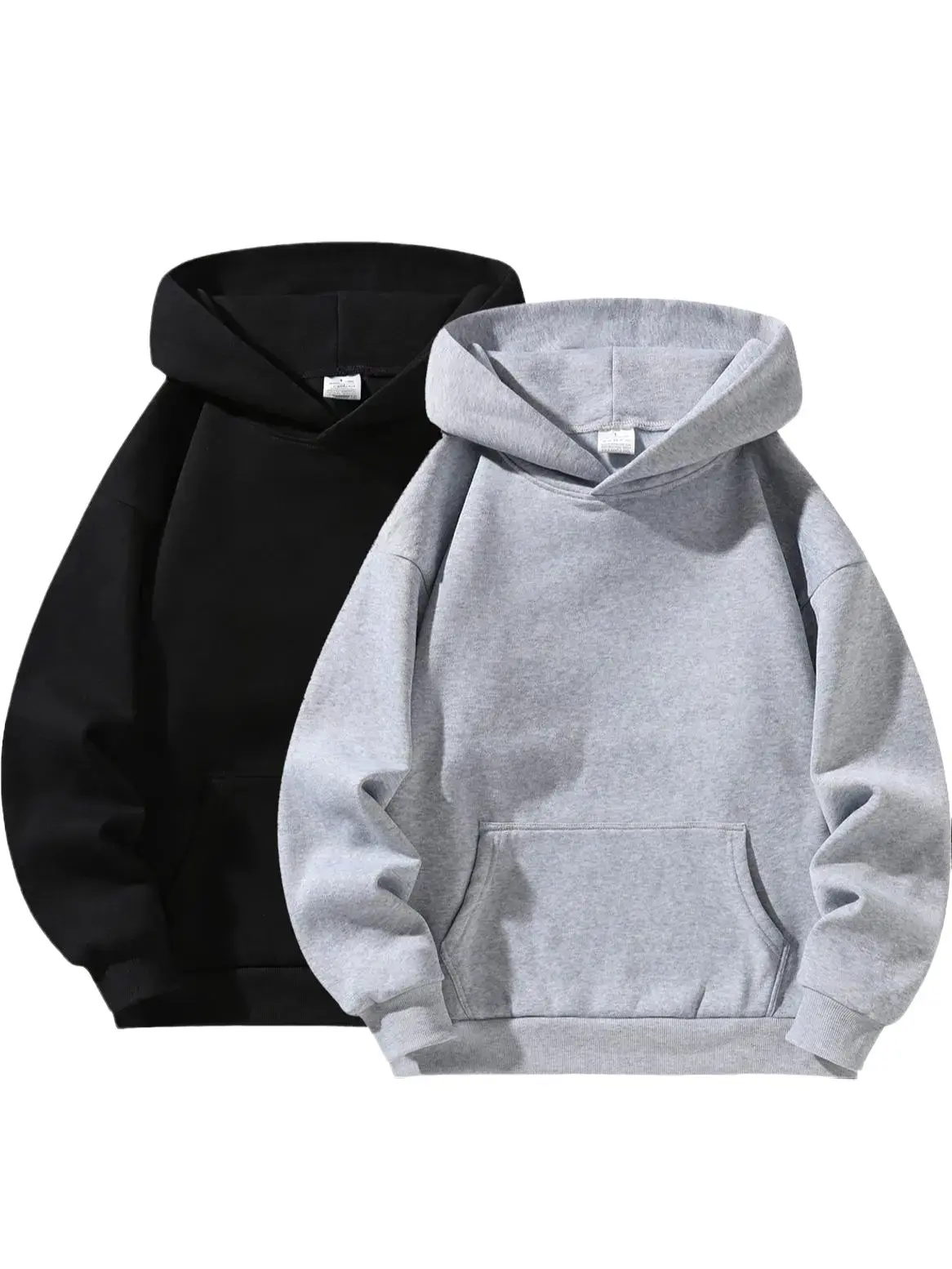 Men's Loose-Fit Long-Sleeve Hooded Pullover Sweater - Stylish Fleece Fabric (Soft, Breathable, Durable), Minimalist Solid Color, Pockets, Machine Washable, Streetwear Clothing, Basic Tops for Student Sporty Casual All-Day Wear, Print