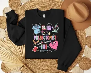 [ Ship From US ] PRINTED Phlebotomist Stuff Shirt – Funny “Can’t Talk Right Now Doing Phlebotomy” Tee, Lab Tech Hoodie, Phlebotomy Crewneck Sweatshirt, Medical Worker Gift