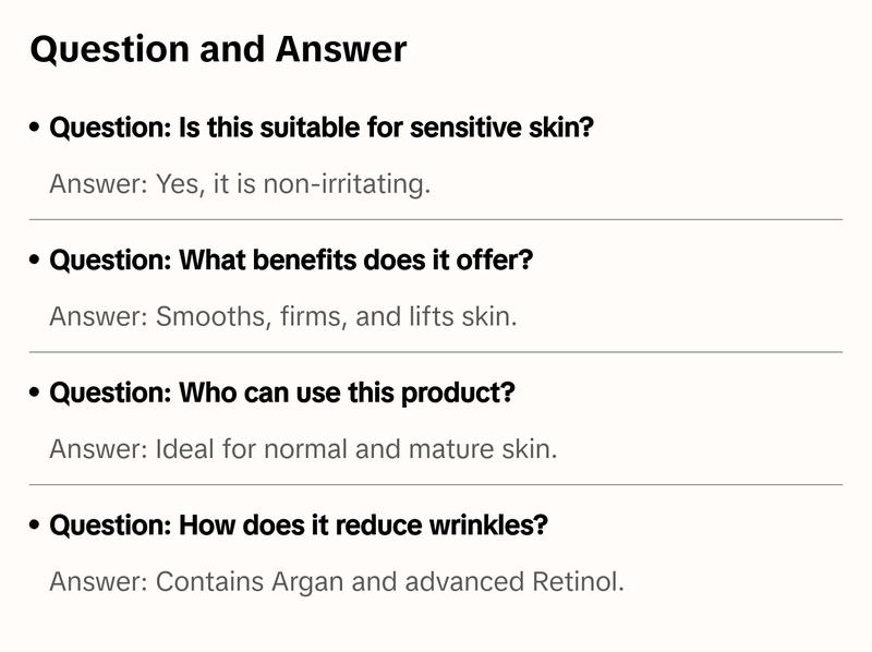 Argan & Retinol Advanced Wrinkle Remedy Night Gel Cream