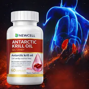 Newcell Antarctic Krill Oil with Fish Oil Hard Capsules | 2000mg | 60 Capsules | Premium Omega-3 DHA & EPA for Heart & Vascular Support