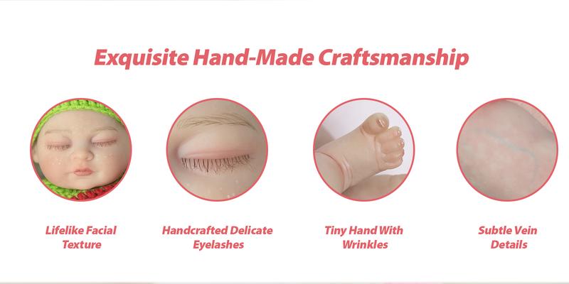 [WOOROY] Reborn Baby Doll Clearance - 10 In Mini Lifelike Baby Doll with Full Vinyl Body, Sleeping Eyes, Perfect Birthday & Christmas Gift for Kids 3+