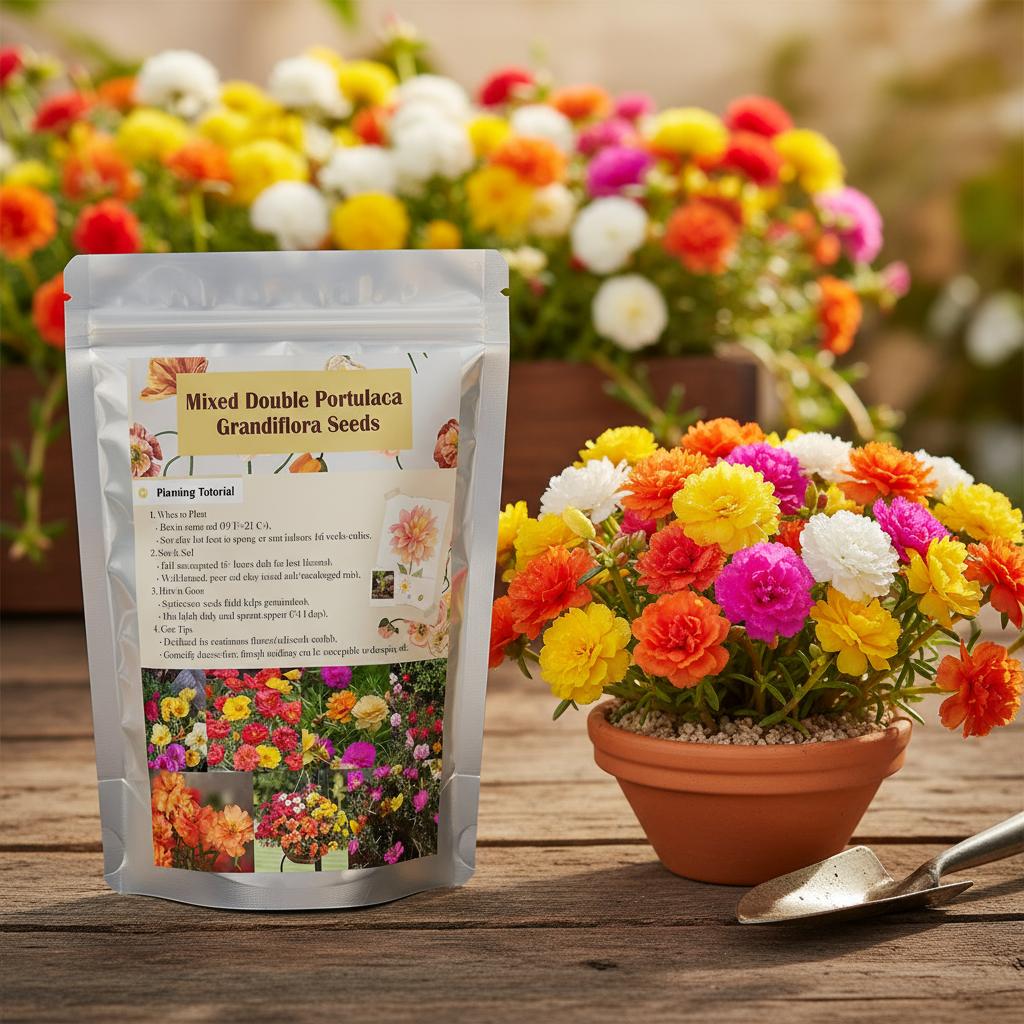10000 +PCS (Moss Rose) Seeds -Mixed Double Portulaca Grandiflora Seeds Planting Ornaments Perennial Garden Simple to Grow Pots Gifts 10000 +PCS (Moss Rose) Seeds -Mixed Double Portulaca Grandiflora Seeds Planting Ornaments Perennial Garden Simple to Grow Pots Gifts