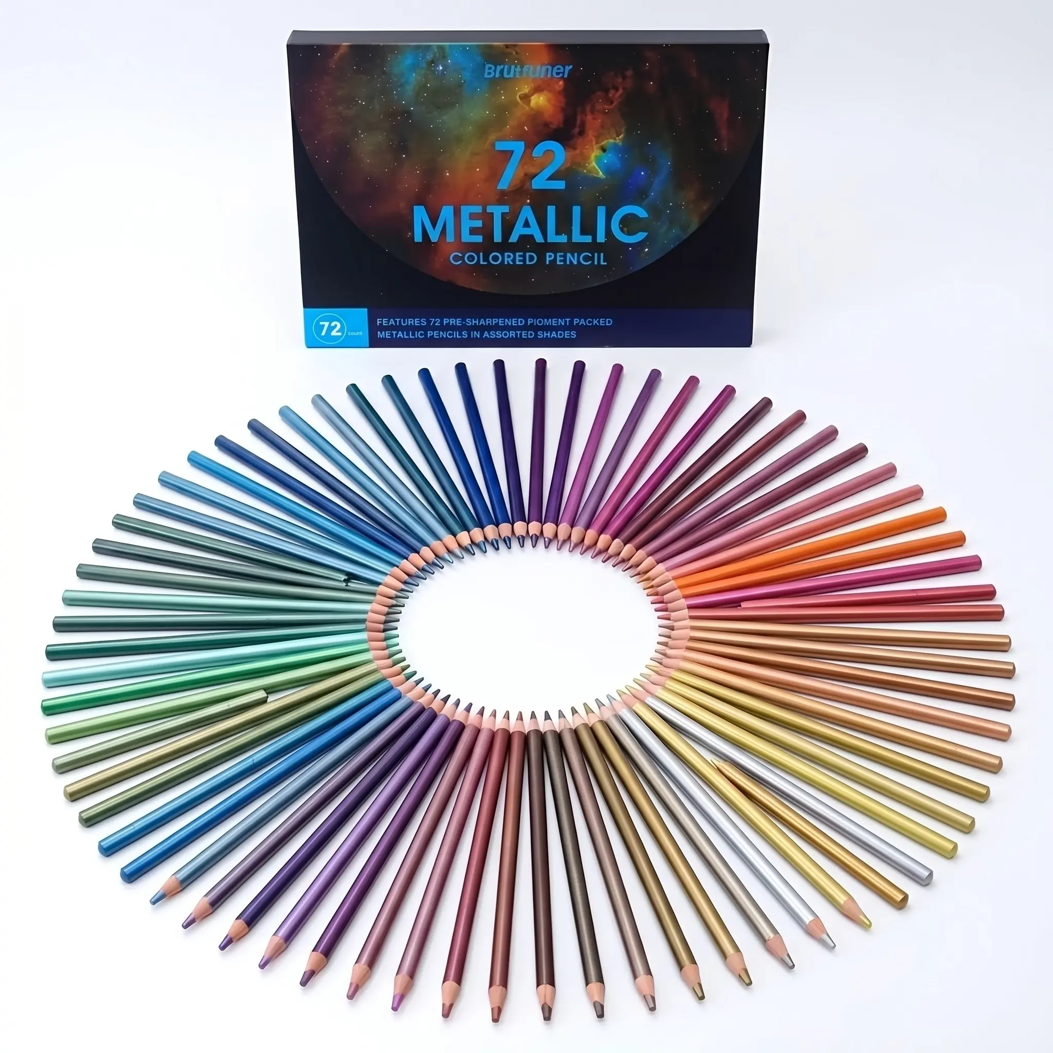 72 Metallic Colored Pencils, Colored Pencils for Adult Coloring, Soft Core Coloring Pencil, Drawing Pencil for Kids Adults Beginners Artists Drawing Sketching