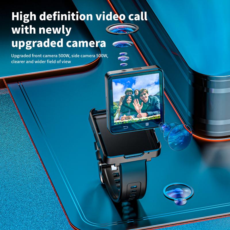 LOKMAT Smartwatch, Android 11 System, 64GB Storage, Dual Camera, Sim Card Support, 2.64 Inch Large Screen, GPS Real-Time Navigation, Detachable Case,Download Apps,Video Call,Voice Call,Recording,Tack Photos,Play Games