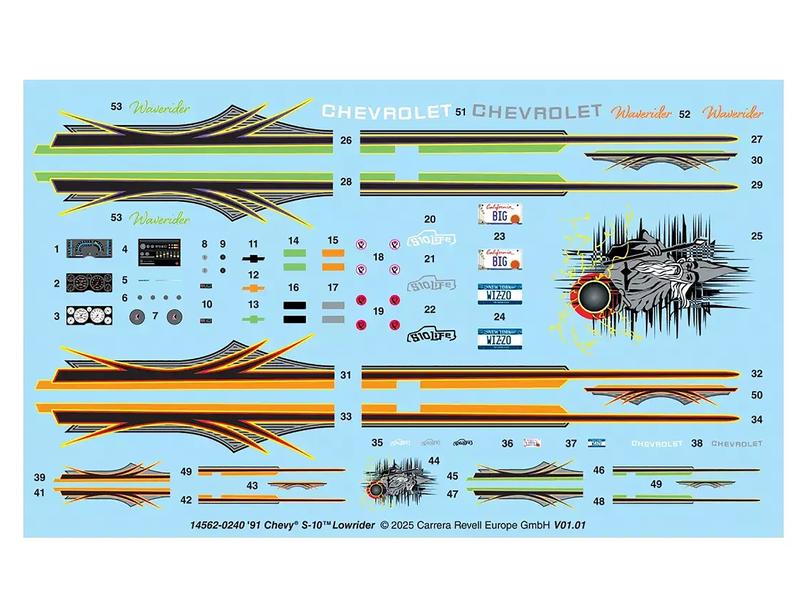Level 4 Model Kit 1991 Chevrolet S-10 Lowrider Pickup Truck with 1/64 Diecast Version Included 1/25 Scale Model by Revell