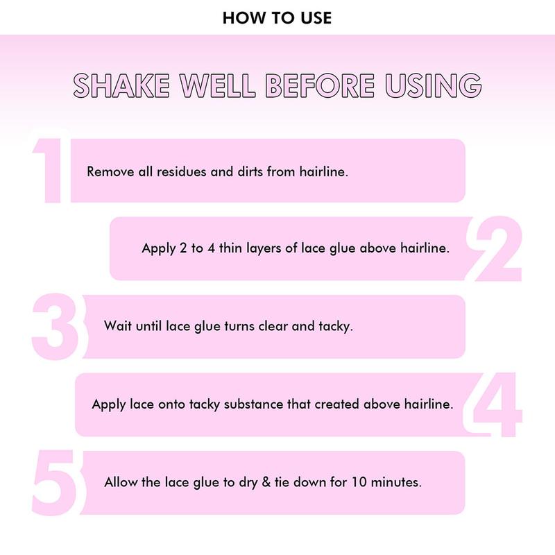 Dolahair Lace Glue for Front Wigs Invisible Bonding Hair Replacement Adhesive Waterproof Super Hold Hair Glue Wig Kit Glue Remover Hair Wax Stick