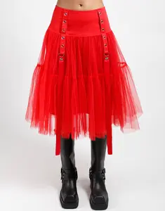 TUTU RIBBON TULLE SKIRT RED